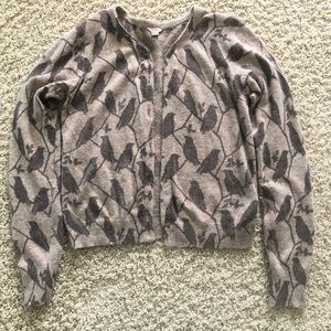 Fossil wool/angora blend cardigan